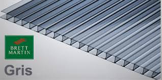 POLICARBONATO GLANZE 12.20x2.10x6MM #GRIS REFLECTIVO